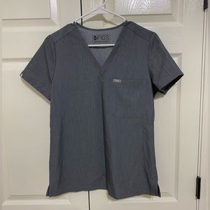 FIGS Catarina Scrub Top - Graphite (XS)